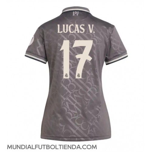 Camiseta Real Madrid Lucas Vazquez #17 Tercera Equipación Replica 2024-25 para mujer mangas cortas